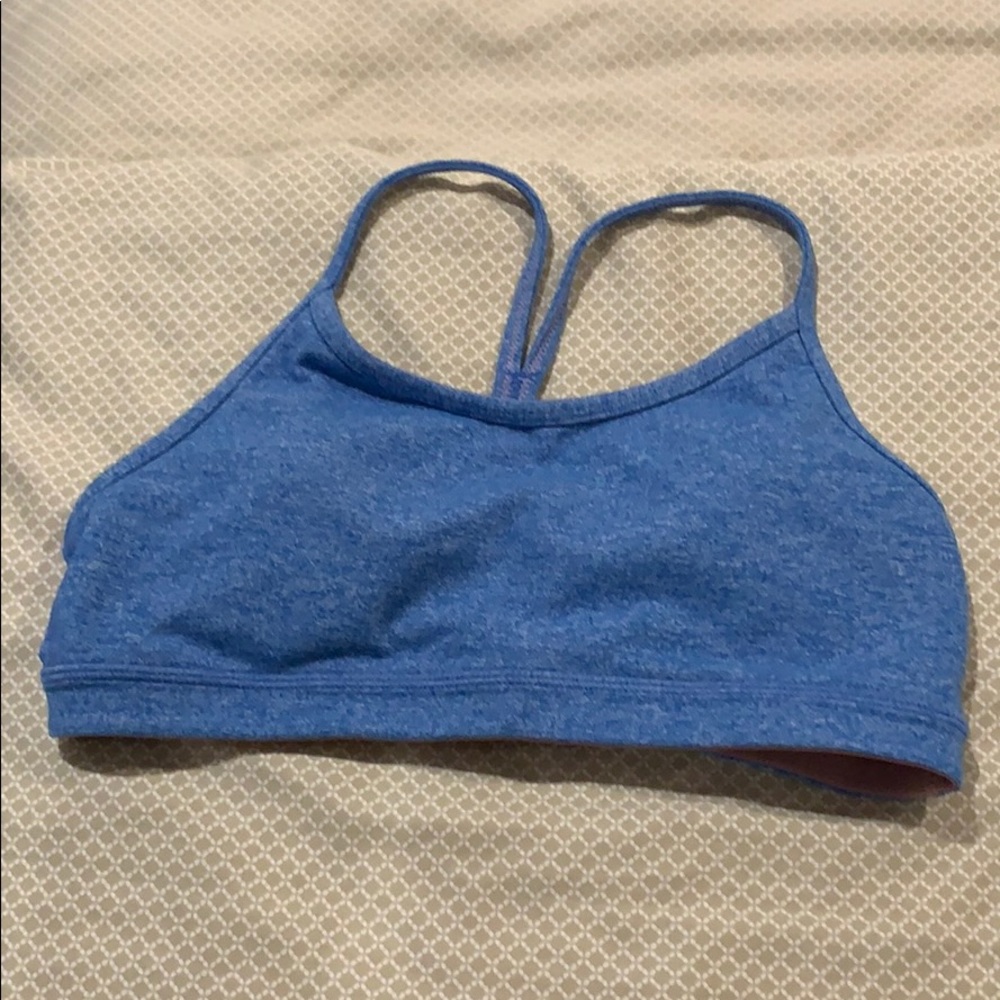 Lululemon Flow Y Nulu blue sports bra size 6